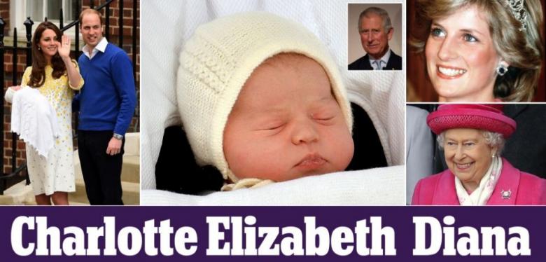 Ducele şi Ducesa de Cambridge au ales numele pe care îl va purta mica prinţesă: Charlotte Elizabeth Diana