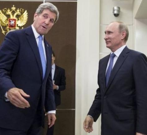 John Kerry s-a întâlnit, la Soci, cu Vladimir Putin