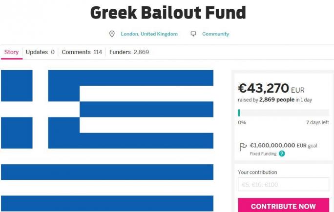 DAȚI UN BAN PENTRU SALVAREA GRECIEI? Un britanic strânge fonduri online, pentru plata datoriei. UPDATE. S-au strâns 227.000 de euro