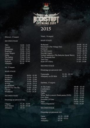 Rockstadt Extreme Festival-programul pe zile şi ore