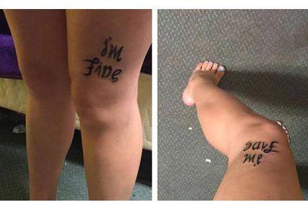 Un mod original de a avertiza lumea asupra pericolului depresiei : un tatuaj cu mesajul « Salvaţi-mă ! »