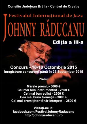 Înscrierea la concursul festivalului Johnny Răducanu, până pe 25 septembrie