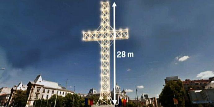 Sorin Ilieșiu, reacție în urma criticilor primite pentru proiectul construirii crucii monumentale de 25 de metri în Piața Universității
