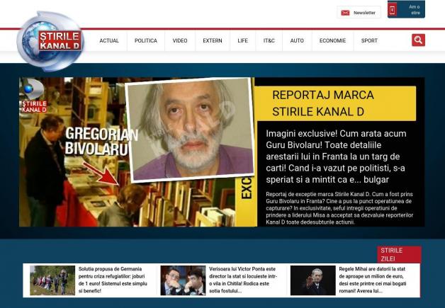 Kanal D a lansat site-ul www.stirilekanald.ro