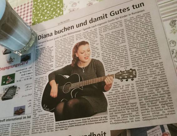 O cântăreață germană oferă concerte în apartamente private pentru copiii nevoiași din România