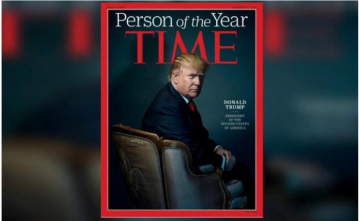 Mesajul ascuns de pe coperta revistei TIME pe care apare Trump, personalitatea anului 2016