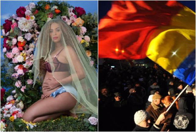 Beyonce, Revoluţia Străzii în România şi câteva recorduri ale acestor zile