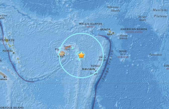 Cutremur de 8,2 la est de Fiji