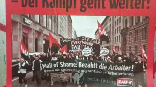 Exclusiv. Procesul „Mall of Berlin”: Nemtii ies in strada pentru salariile muncitorilor romani