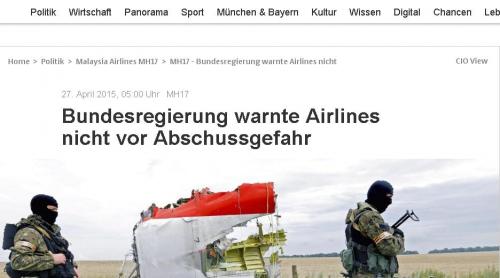 ADEVĂRUL despre tragedia MH17: Berlinul cunoștea pericolele și a tăcut (presa)