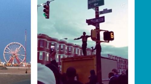 Șapte polițiști răniți, unul în stare de inconștiență, la Baltimore. Un protestatar a dansat pe melodiile lui Michael Jackson (VIDEO)