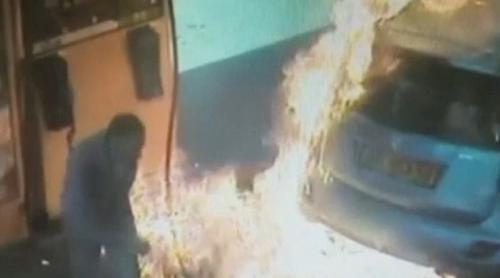 VIDEO. Pentru că nu a primit o țigară, a incendiat benzinăria!