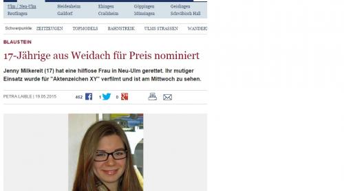 A salvat viaţa unei românce, acum urmează să fie premiată de ministrul de Interne al Germaniei