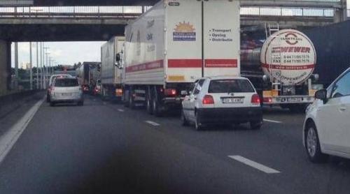 Belgia: Un sofer român a fost implicat într-un accident care a blocat traficul peste 12 ore