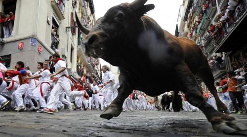 Faimoasa cursă de tauri de la Pamplona face victime, din nou