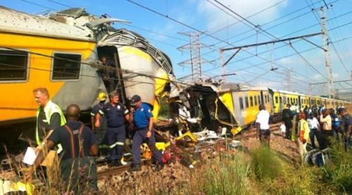 Accident feroviar cu sute de răniți, în Africa de Sud. Două trenuri s-au ciocnit în apropiere de Johannesburg (VIDEO)