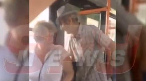 IMAGINI SCANDALOASE. Bătaie cu cârje între pensionari, îmbrânceli, palme și înjurături pentru un loc pe scaun, în autobuz (VIDEO)