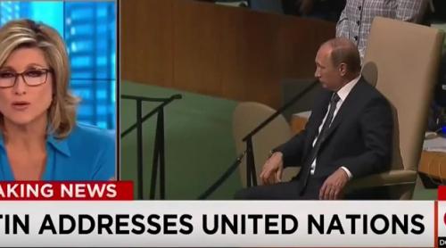 Gafă la CNN. Ce au transmis jurnaliștii americani în timpul discursului susținut de Putin la Adunarea Generală a ONU (VIDEO)