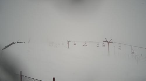 Ninge viscolit în Valea Dorului, imagini pe webcam mariustuca.ro