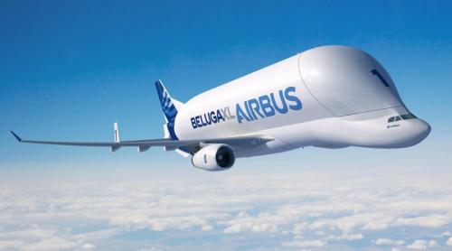 PREMIERĂ ÎN ROMÂNIA. Un avion gigant Airbus Beluga ar putea ateriza, astăzi, pe Otopeni