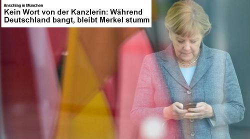 De ce tace Angela Merkel după masacrul din Munchen? Reacţia presei germane (VIDEO)