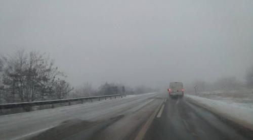Atenție șoferi! Trafic în condiții de iarnă pe autostrada A1 Sibiu-Deva