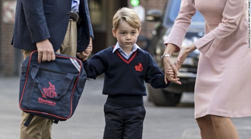 Prima zi de şcoală a micului prinţ George