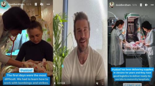 David Beckham a predat contul său de Instagram unui medic ucrainean din Harkiv