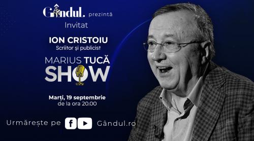 Marius Tucă Show începe marți, 19 septembrie, de la ora 20.00, live pe gândul.ro. Invitat: Ion Cristoiu (VIDEO)