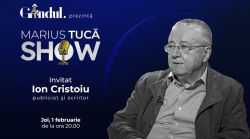 Marius Tucă Show începe joi, 1 februarie, de la ora 20.00, live pe gândul.ro. Invitat: Ion Cristoiu (VIDEO)