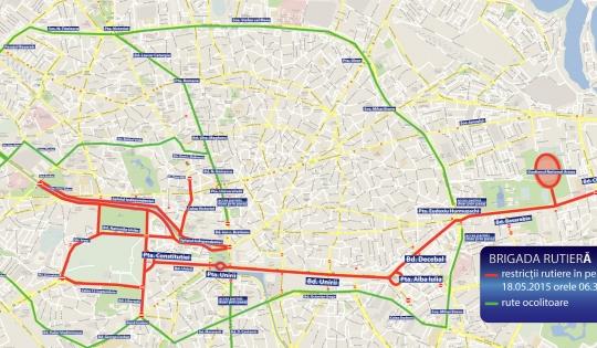 RESTRICȚII DE TRAFIC în weekend. Ce zone ale Capitalei sunt afectate și rutele ocolitoare 