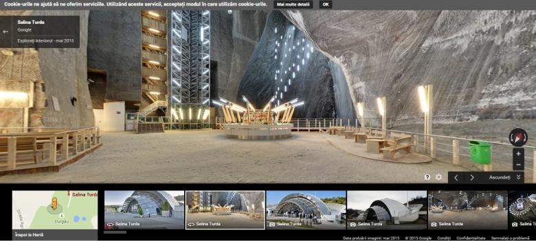 Salina Turda s-a deschis vizitatorilor virtuali pe Google Maps. Aceasta este prima colecție de imagini Street View subterane