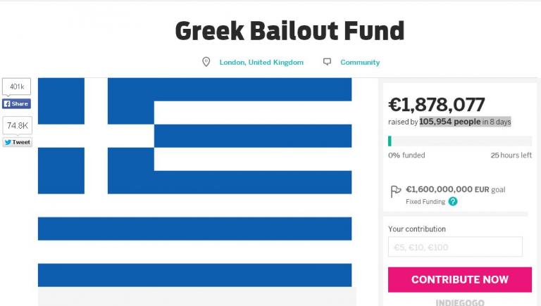 Peste 100.000 de oameni au donat bani pentru achitarea datoriei Greciei. Ce sumă s-a strâns (VIDEO)