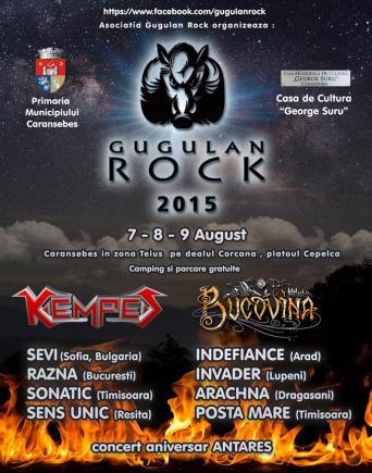 Kempes şi Bucovina sunt headlineri la Gugulan Rock 2015