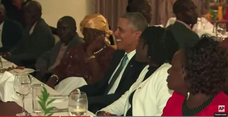 Barack Obama a luat masa cu bunica adoptivă şi cu sora vitregă, în Nairobi (VIDEO)