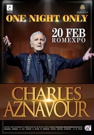 Charles Aznavour, pentru prima oară în România! Concert unic pe 20 februarie, la Romexpo