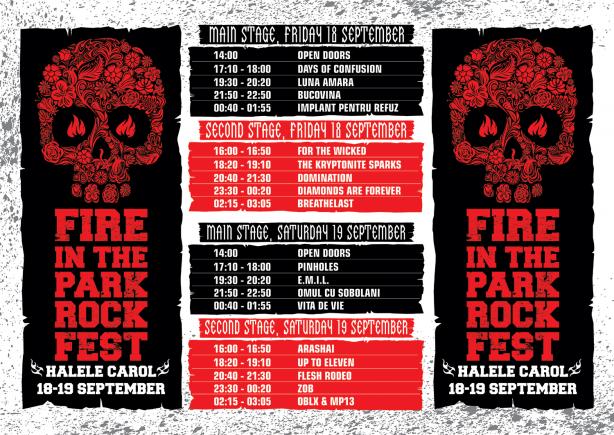 Reguli de acces la Fire In The Park Rock Fest. Programul pe ore
