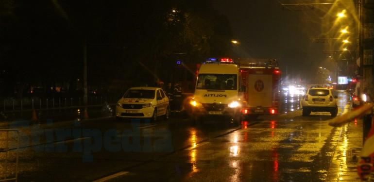 TVR a filmat un alt accident în care a fost implicat un polițist din coloana oficială a lui Oprea, dar nu a difuzat imaginile