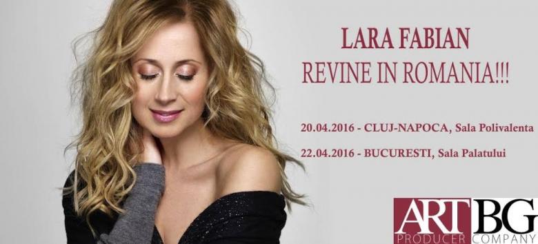 În 2016, Lara Fabian revine în România şi are concerte la Bucureşti şi Cluj