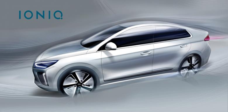 Hyundai Ioniq, noi schițe ale modelului. Lansarea, la Geneva!