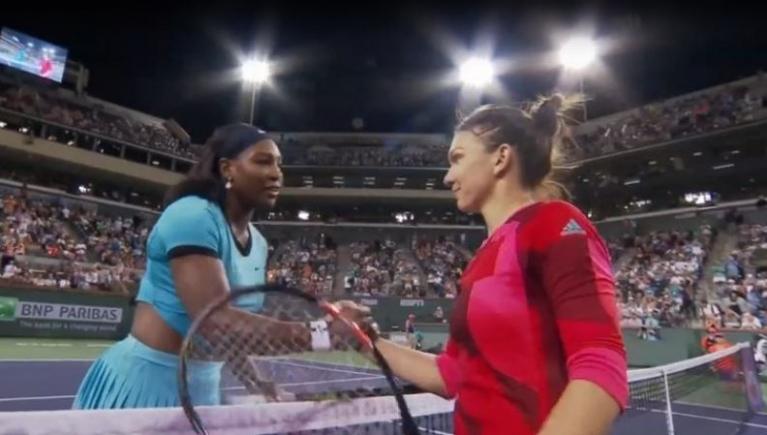 Serena Williams a învins-o pe Simona Halep la Indian Wells: Le cer scuze românilor! (VIDEO)