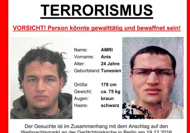 100.000 de euro recompensă! Germania a lansat vânătoarea: un tunisian este noul suspect în atacul de la Berlin