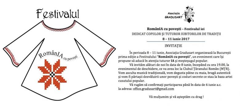 Festivalul RomânIA cu povești. Festival de ateliere și întâlniri dedicate IEI și tradițiilor populare românești