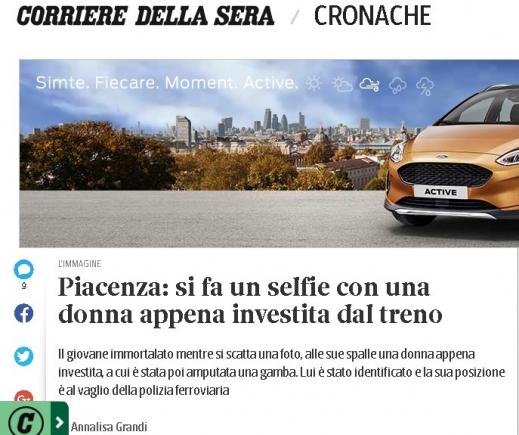 Un selfie care a şocat Italia