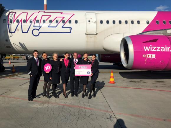 Wizz Air, noi rute către Atena, Göteborg, Nisa și Kutaisi. A zecea aeronavă alocată la București