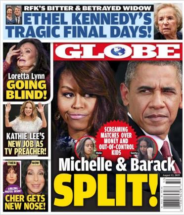 Revista Globe anunță că Barack Obama ar fi divorțat