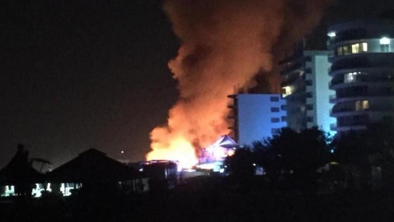 Incendiu la fostul club Bamboo din Mamaia