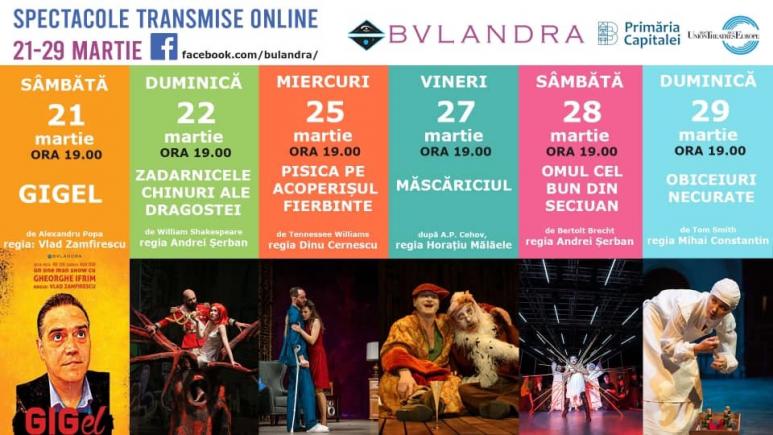 Începând de azi, Teatrul Bulandra se mută online!