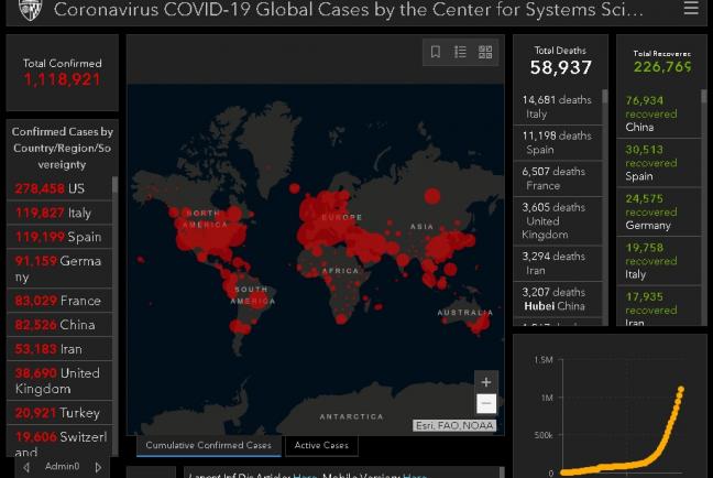 Pandemia în lume: s-a depășit pragul psihologic de 1 milion imbolnăviri