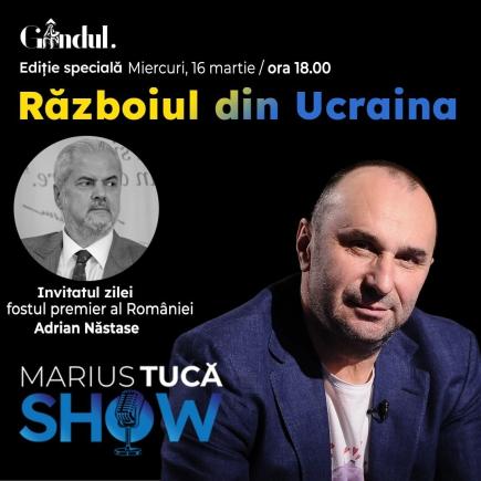 Marius Tucă Show – ediție specială ”Războiul din Ucraina”. Invitat: Adrian Năstase - video Marius Tucă Show – ediție specială ”Războiul din Ucraina”. Invitat: Adrian Năstase - video